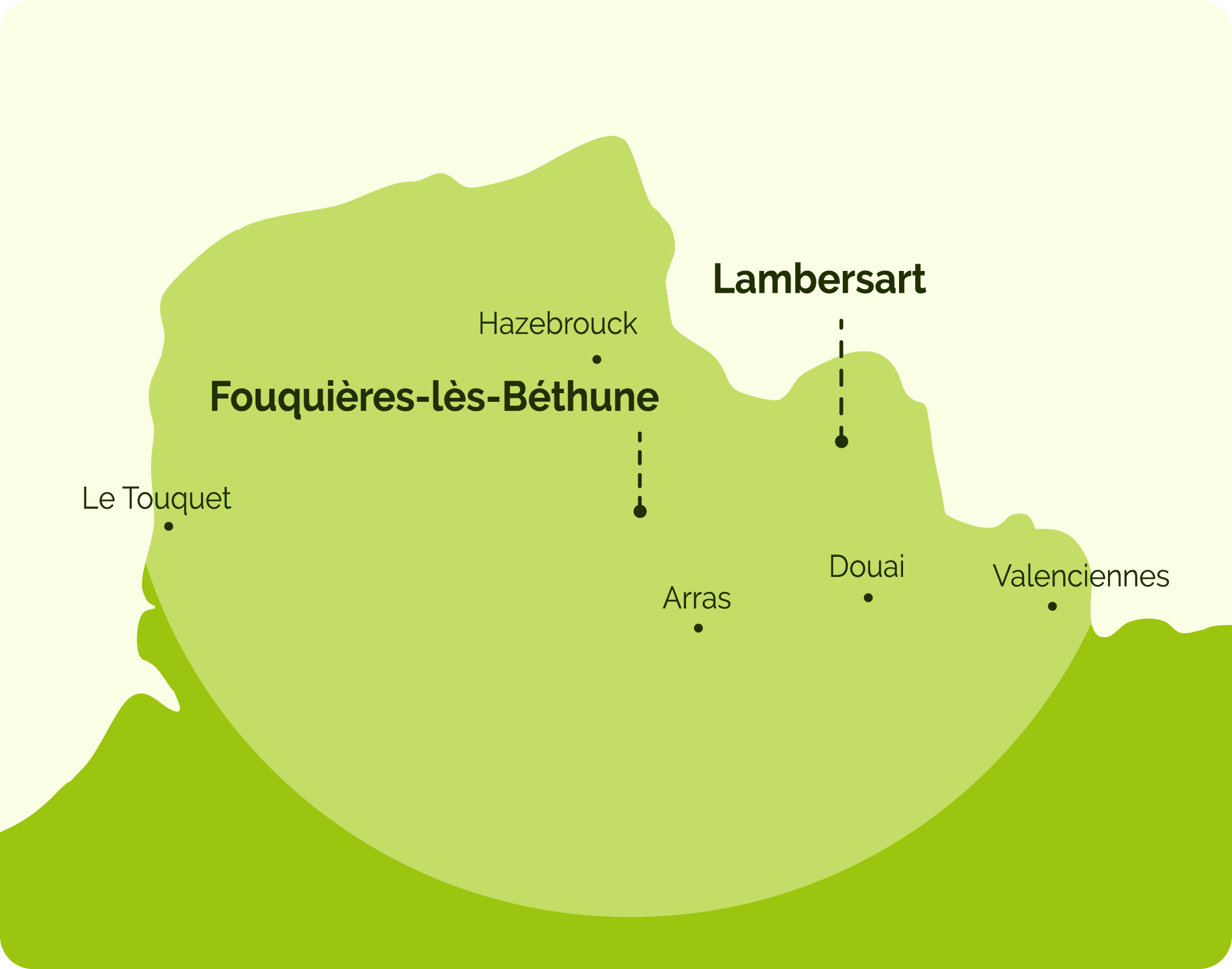 Les zones d'intervention de Ma Menuiserie et moi, Hauts de France