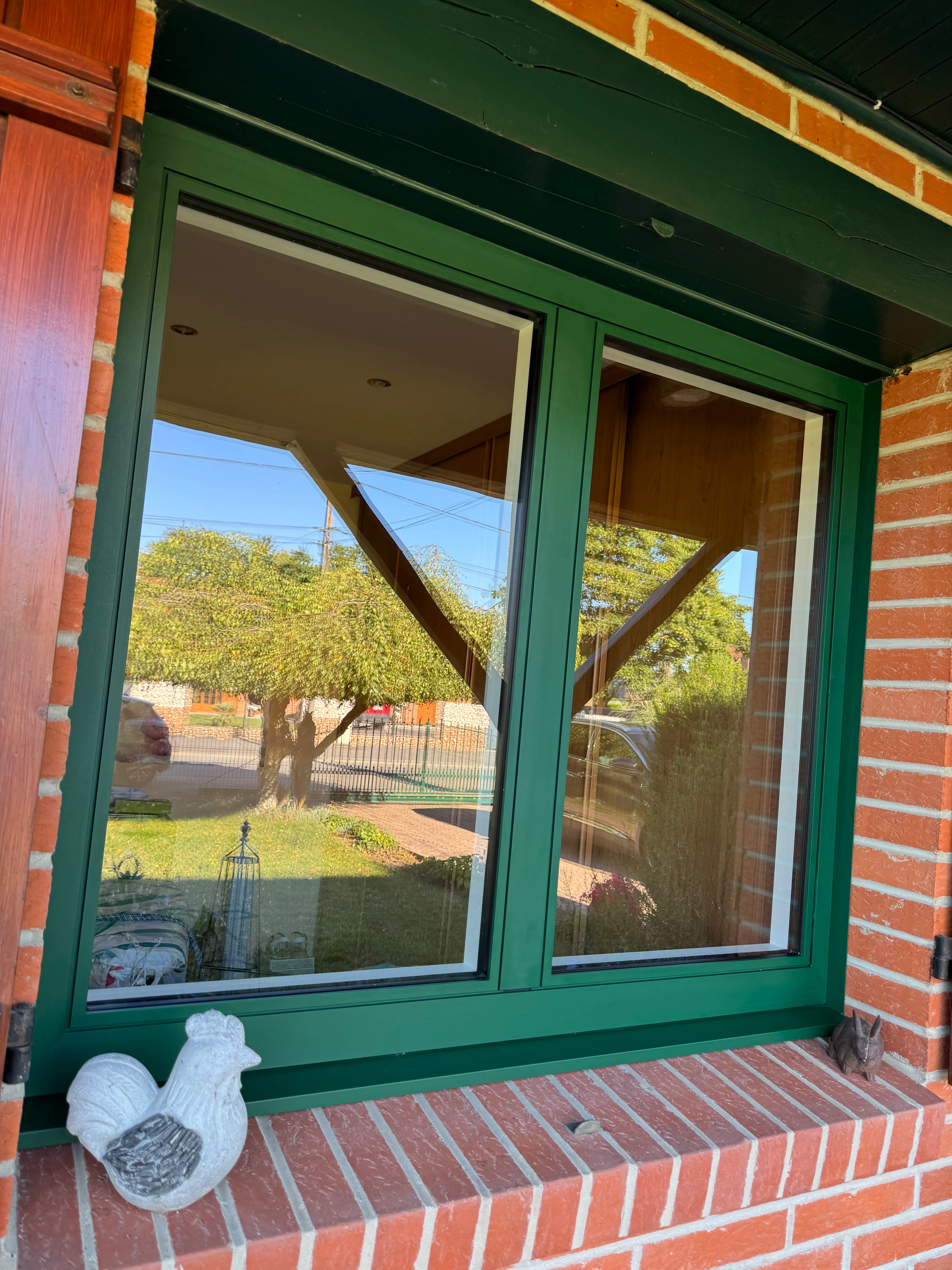Fenêtre aluminium verte