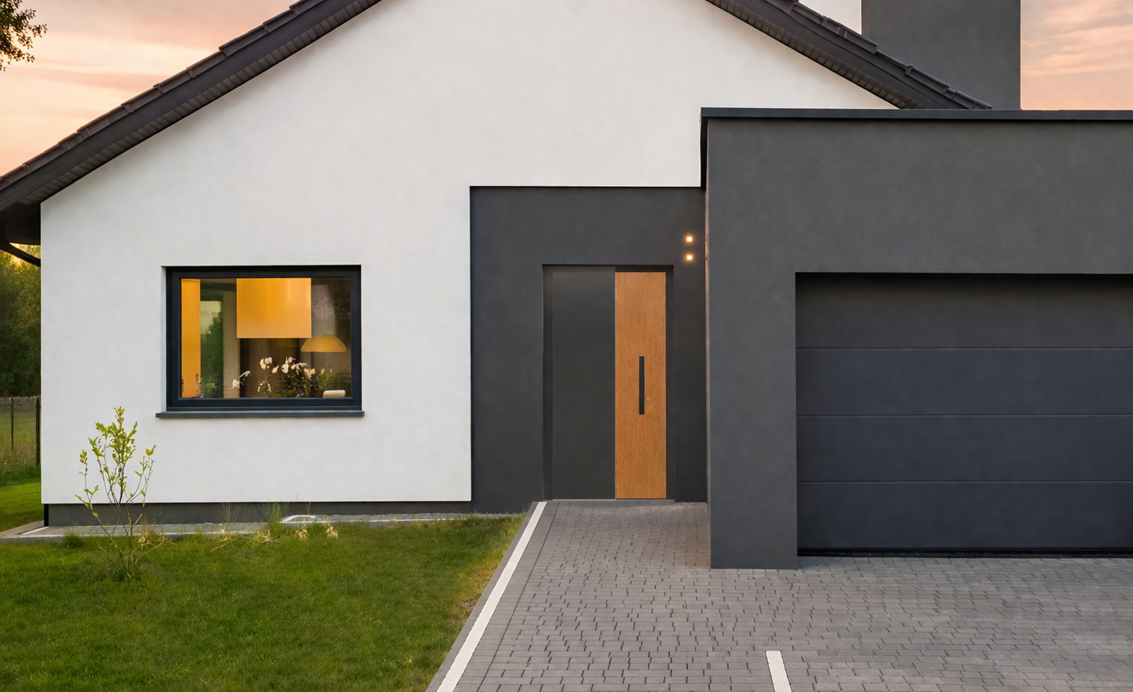 porte à pivot sur maison
